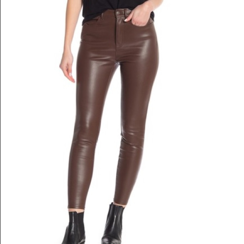 NWT Free People Brown Vegan Leather Pants